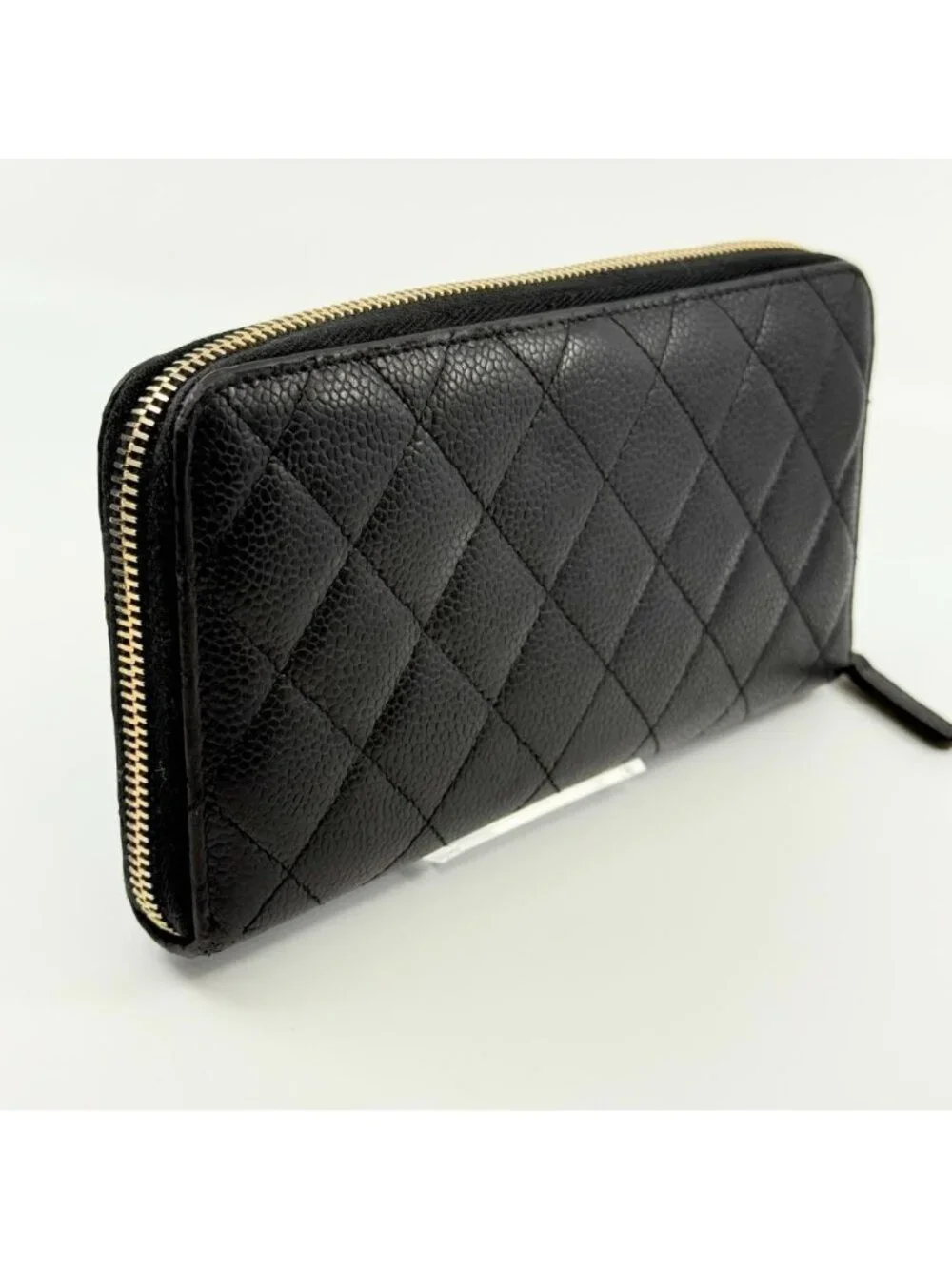Chanel Quilted Wallet Caviar Leather